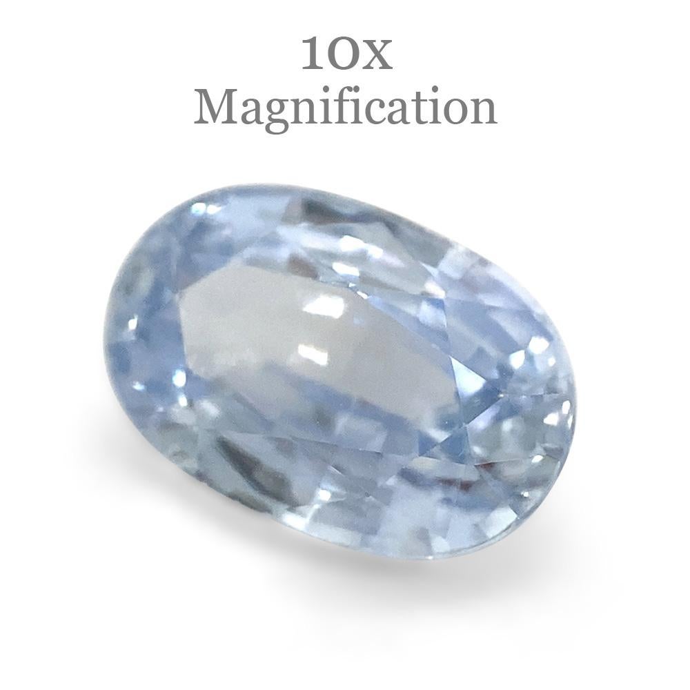 1.17ct Oval Icy Blue Sapphire from Sri Lanka Unheated For Sale 6
