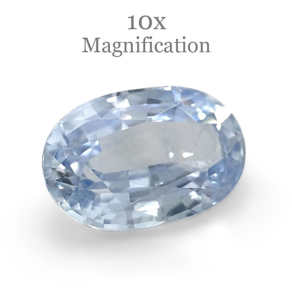 1.17ct Oval Icy Blue Sapphire from Sri Lanka Unheated For Sale 7