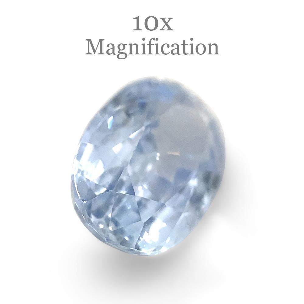 1.17ct Oval Icy Blue Sapphire from Sri Lanka Unheated For Sale 8