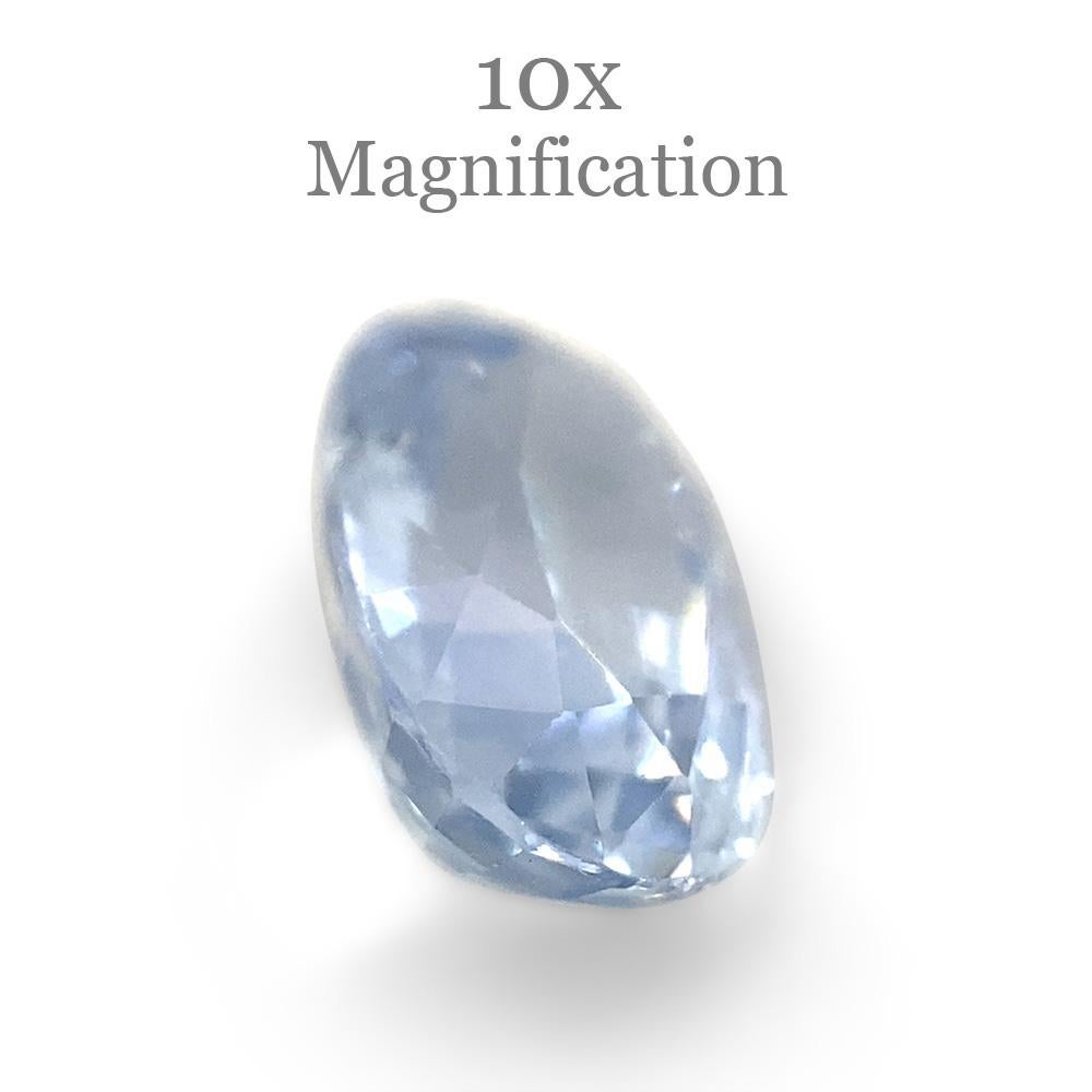 Brilliant Cut 1.17ct Oval Icy Blue Sapphire from Sri Lanka Unheated For Sale