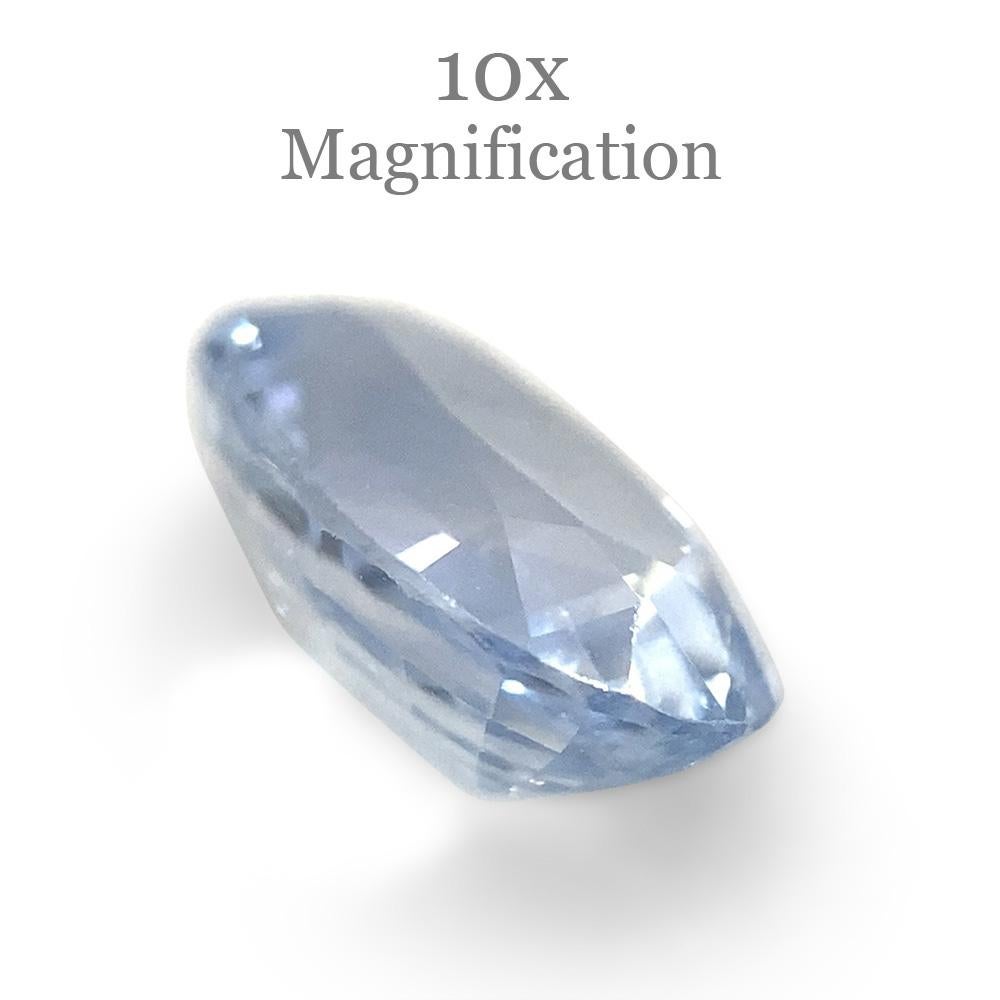 1.17ct Oval Icy Blue Sapphire from Sri Lanka Unheated In New Condition For Sale In Toronto, Ontario