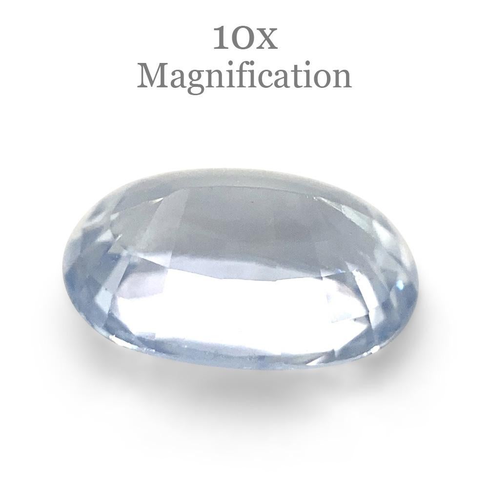 1.17ct Oval Icy Blue Sapphire from Sri Lanka Unheated For Sale 1