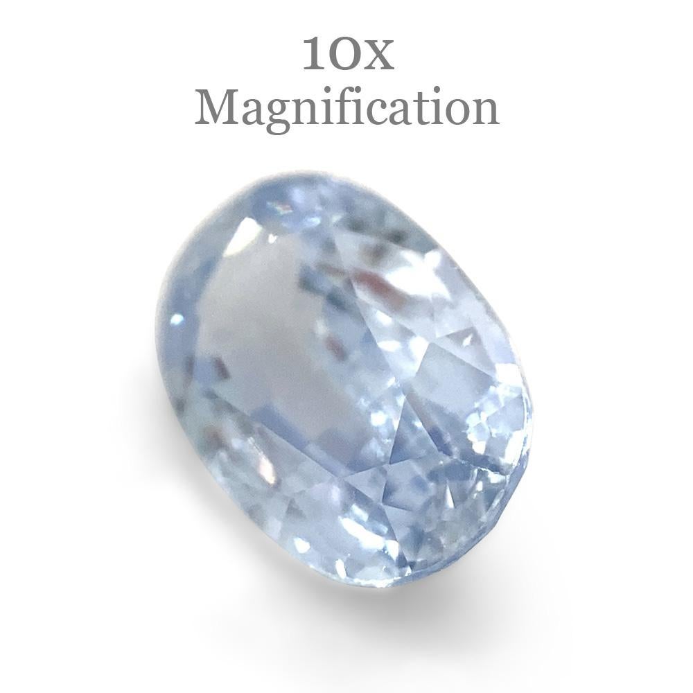 1.17ct Oval Icy Blue Sapphire from Sri Lanka Unheated For Sale 2