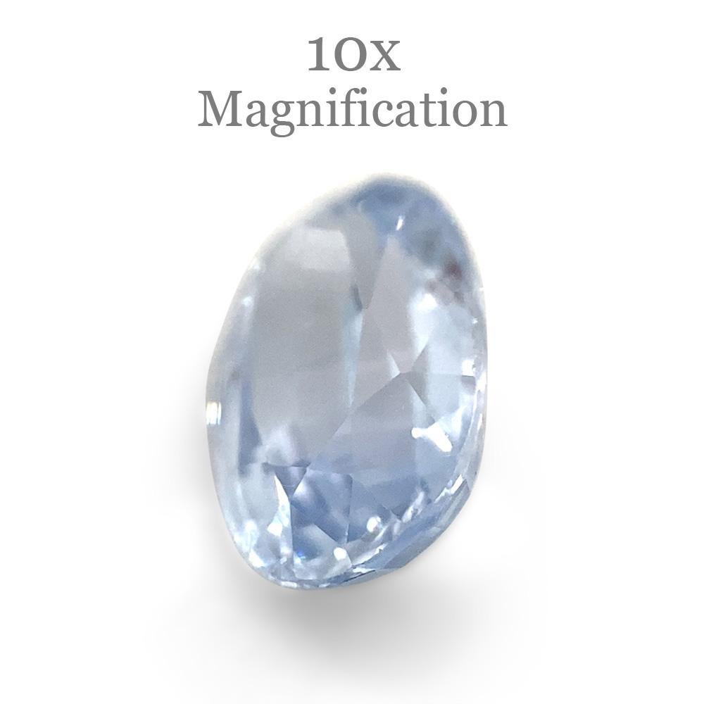 1.17ct Oval Icy Blue Sapphire from Sri Lanka Unheated For Sale 3