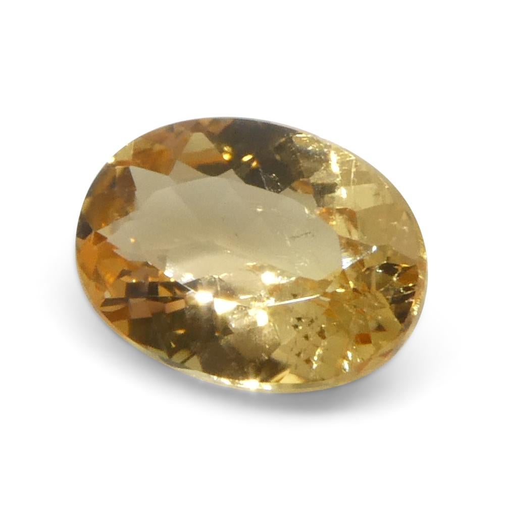 1.17ct Oval Orange Imperial Topaz from Brazil Unheated For Sale 5