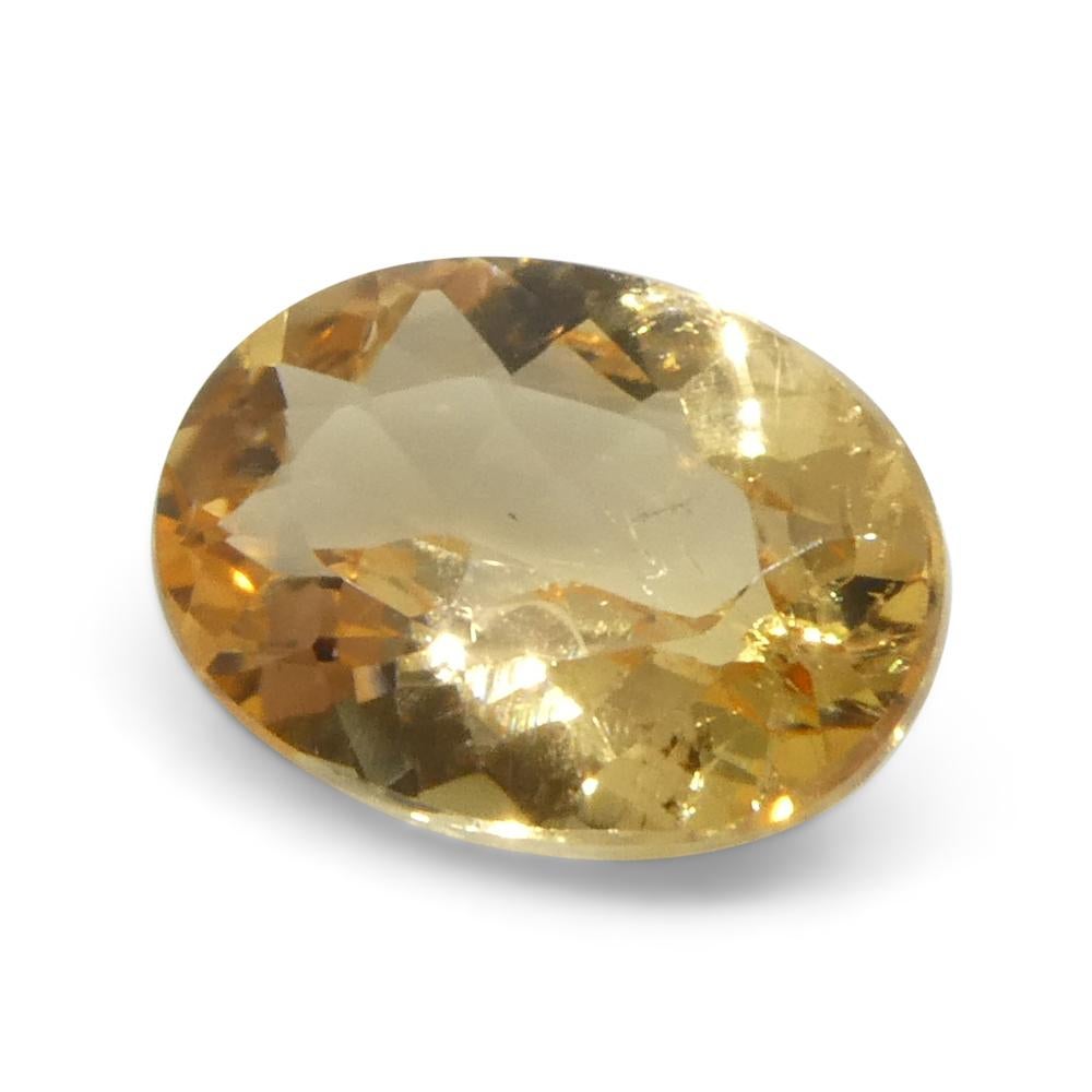 1.17ct Oval Orange Imperial Topaz from Brazil Unheated For Sale 6
