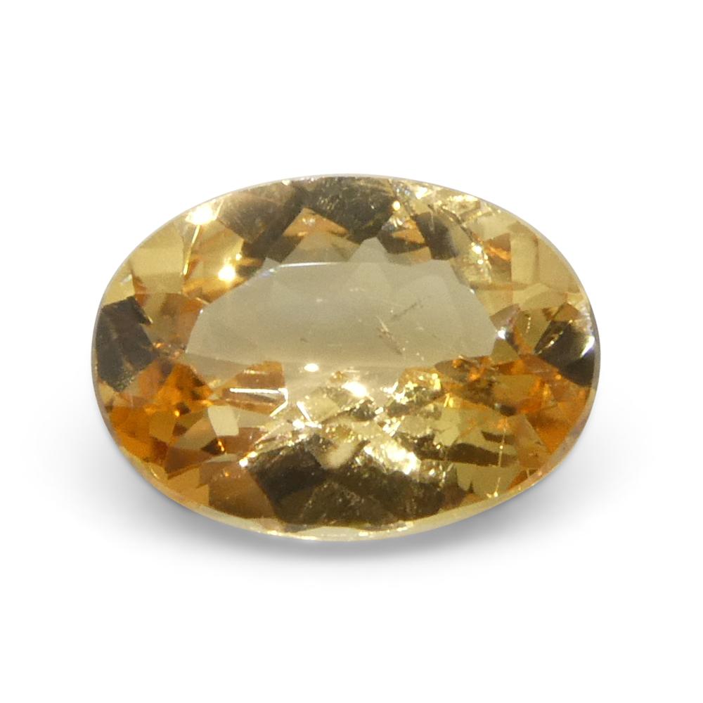 1.17ct Oval Orange Imperial Topaz from Brazil Unheated In New Condition For Sale In Toronto, Ontario