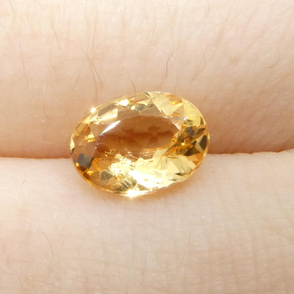 1.17ct Oval Orange Imperial Topaz from Brazil Unheated For Sale 1