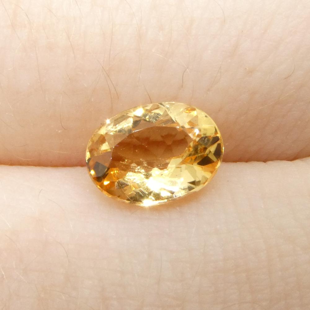 1.17ct Oval Orange Imperial Topaz from Brazil Unheated For Sale 2
