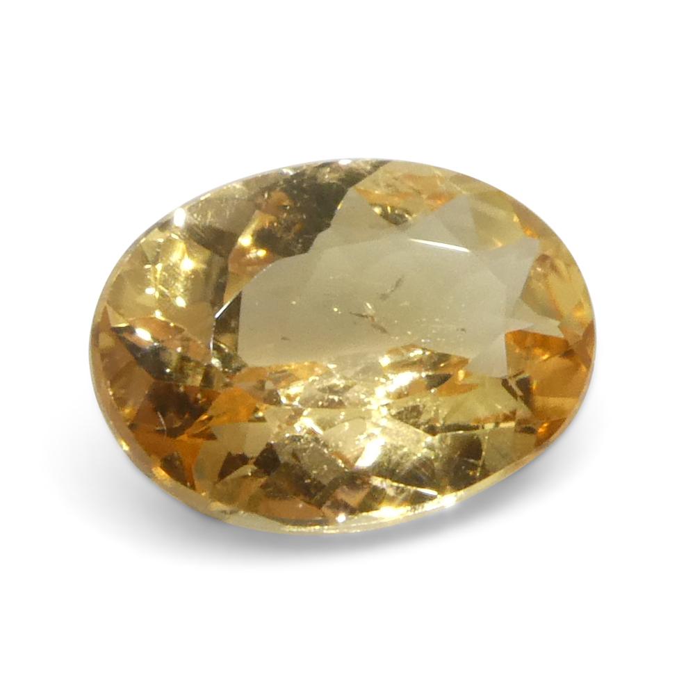 1.17ct Oval Orange Imperial Topaz from Brazil Unheated For Sale 4