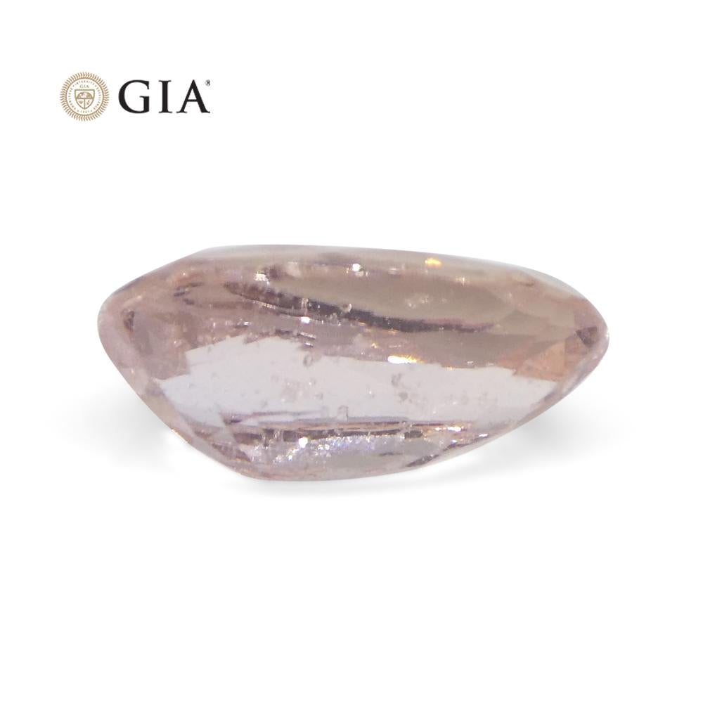 1.17ct Oval Orangy Pink Padparadscha Sapphire GIA Certified Madagascar Unheated For Sale 6