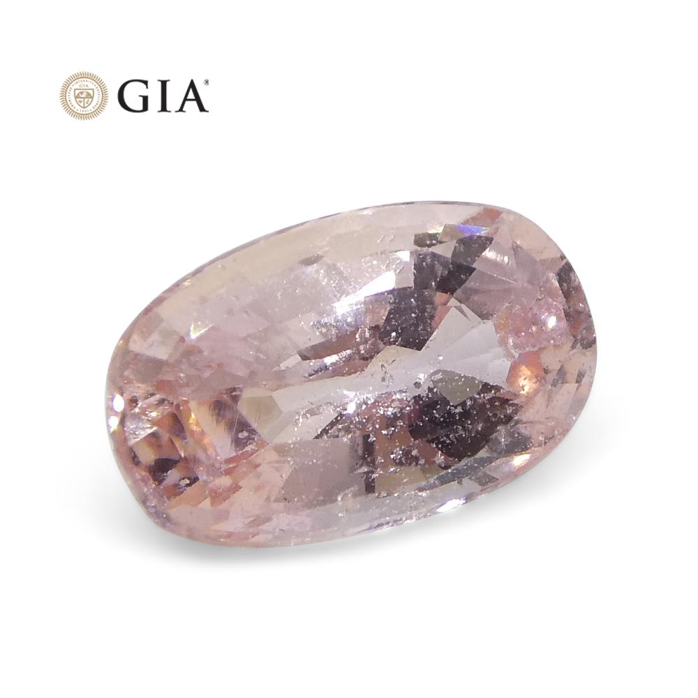 1.17ct Oval Orangy Pink Padparadscha Sapphire GIA Certified Madagascar Unheated For Sale 8