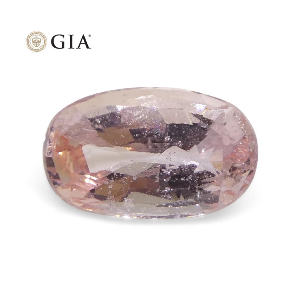1.17ct Oval Orangy Pink Padparadscha Sapphire GIA Certified Madagascar Unheated For Sale 9