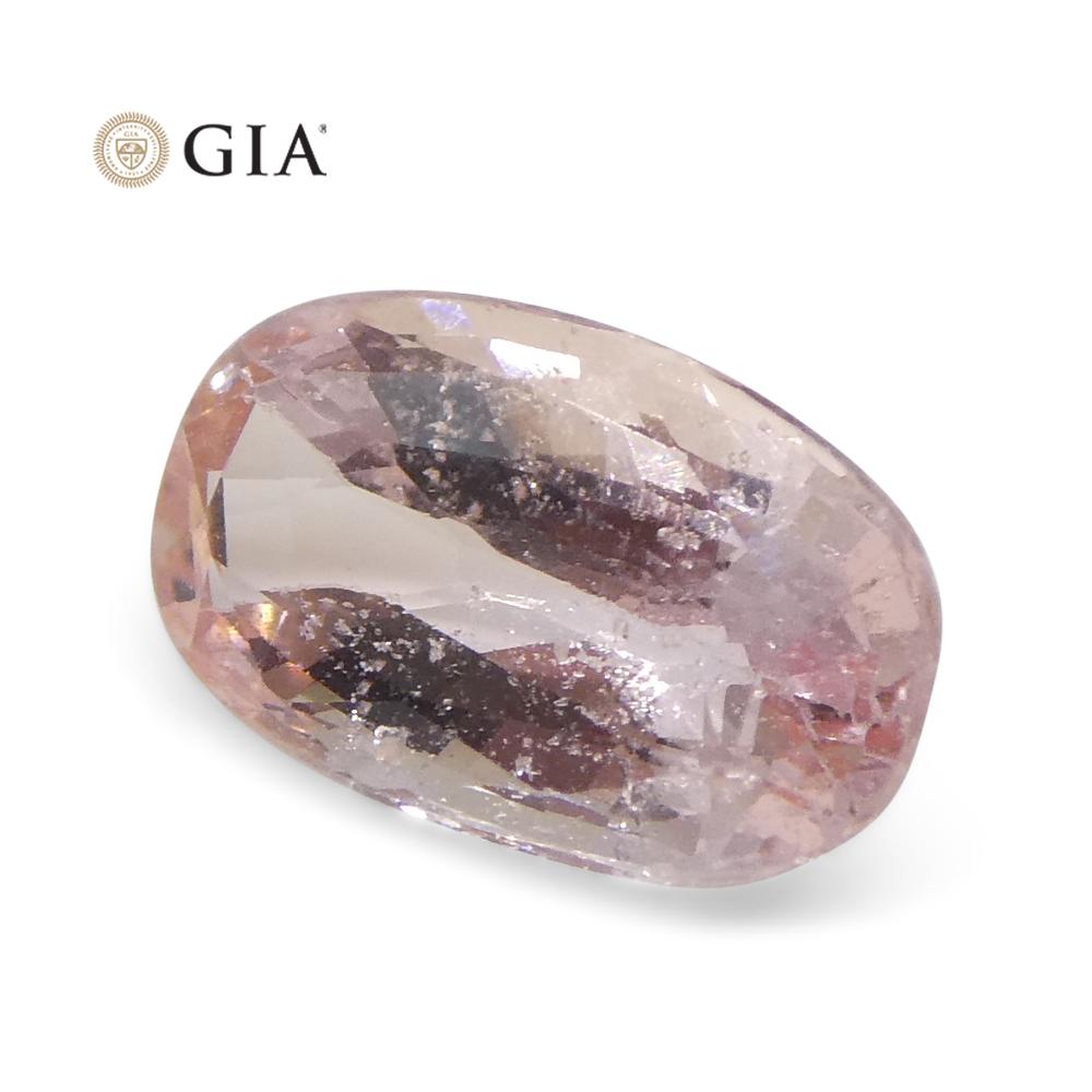 1.17ct Oval Orangy Pink Padparadscha Sapphire GIA Certified Madagascar Unheated For Sale 4