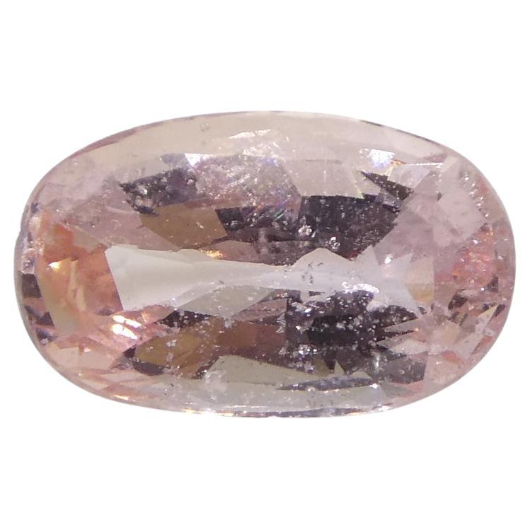 1.17ct Oval Orangy Pink Padparadscha Sapphire GIA Certified Madagascar Unheated For Sale