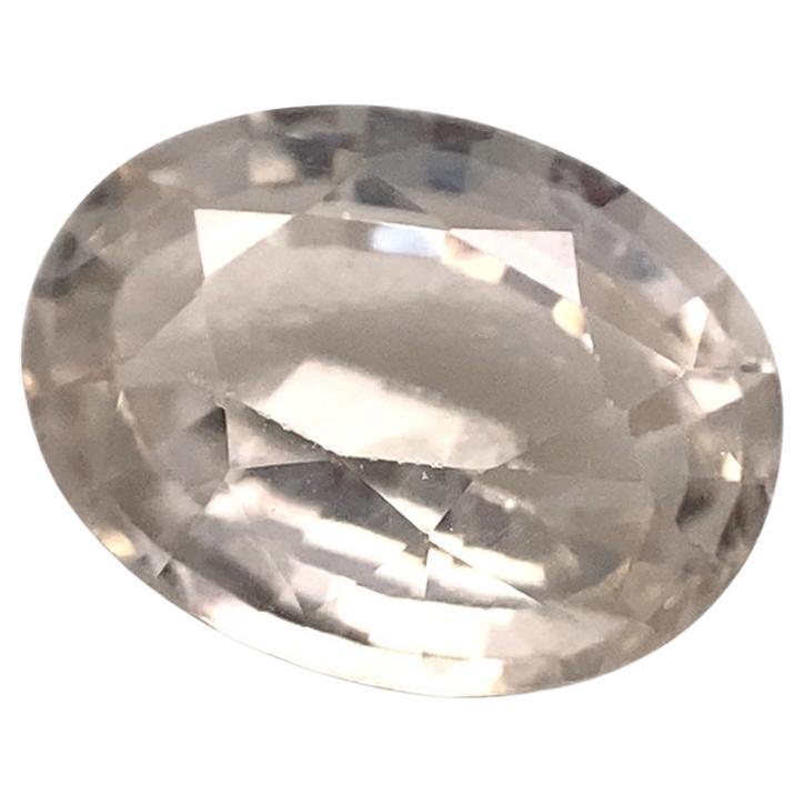 1.17ct Oval Pastel Yellow Sapphire from Sri Lanka Unheated For Sale
