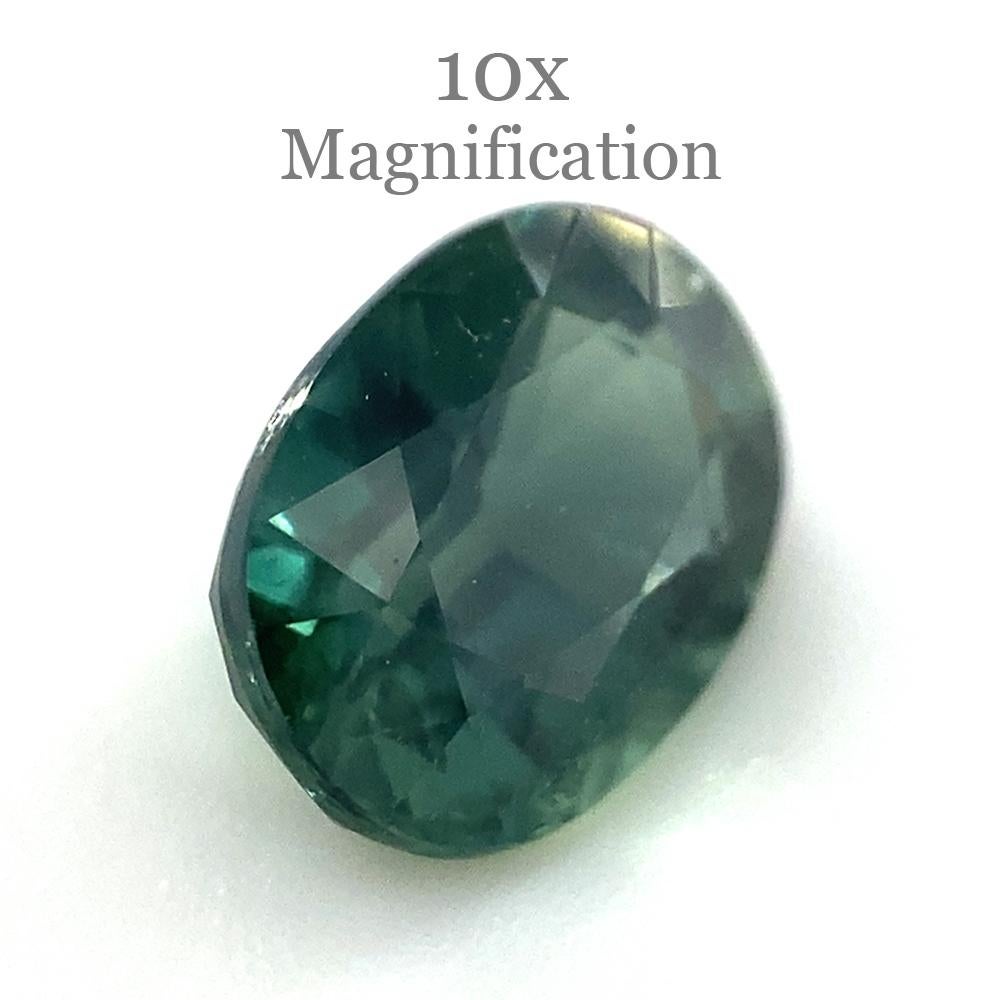 1.17ct Oval Teal Green Sapphire For Sale 8