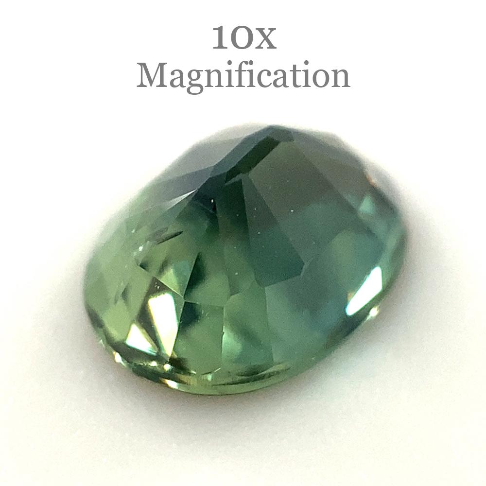 1.17ct Oval Teal Green Sapphire For Sale 9