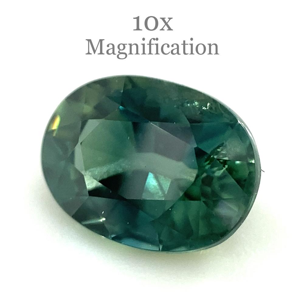 1.17ct Oval Teal Green Sapphire For Sale 12