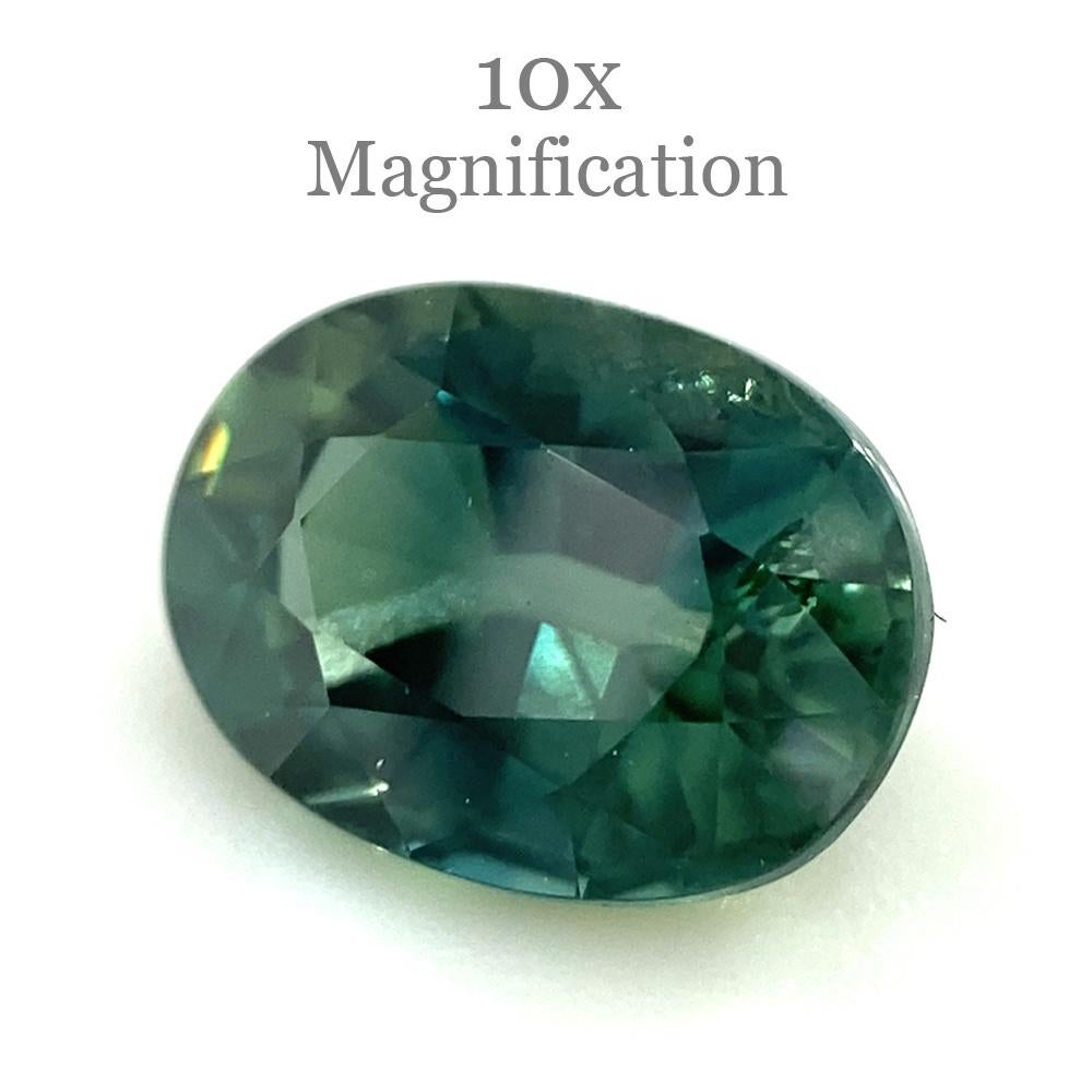 1.17ct Oval Teal Green Sapphire For Sale 13
