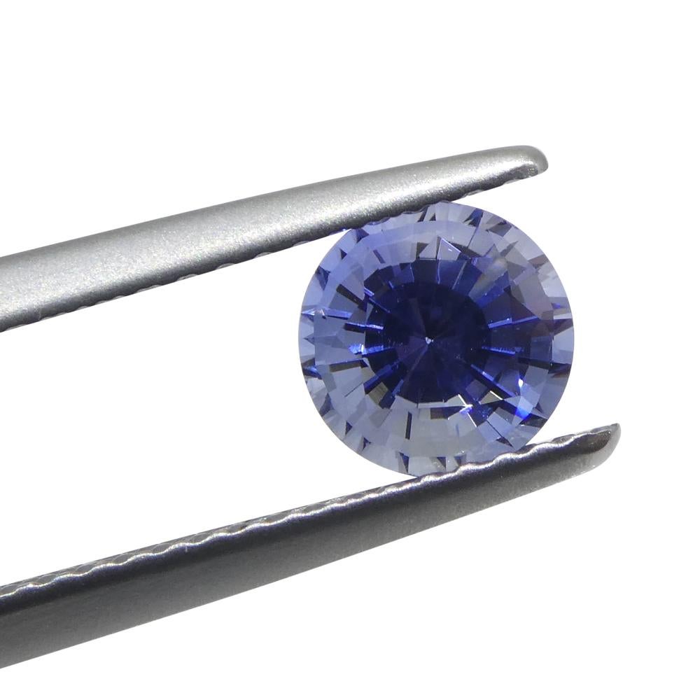1.17ct Round Brilliant Blue Sapphire from Sri Lanka For Sale 5