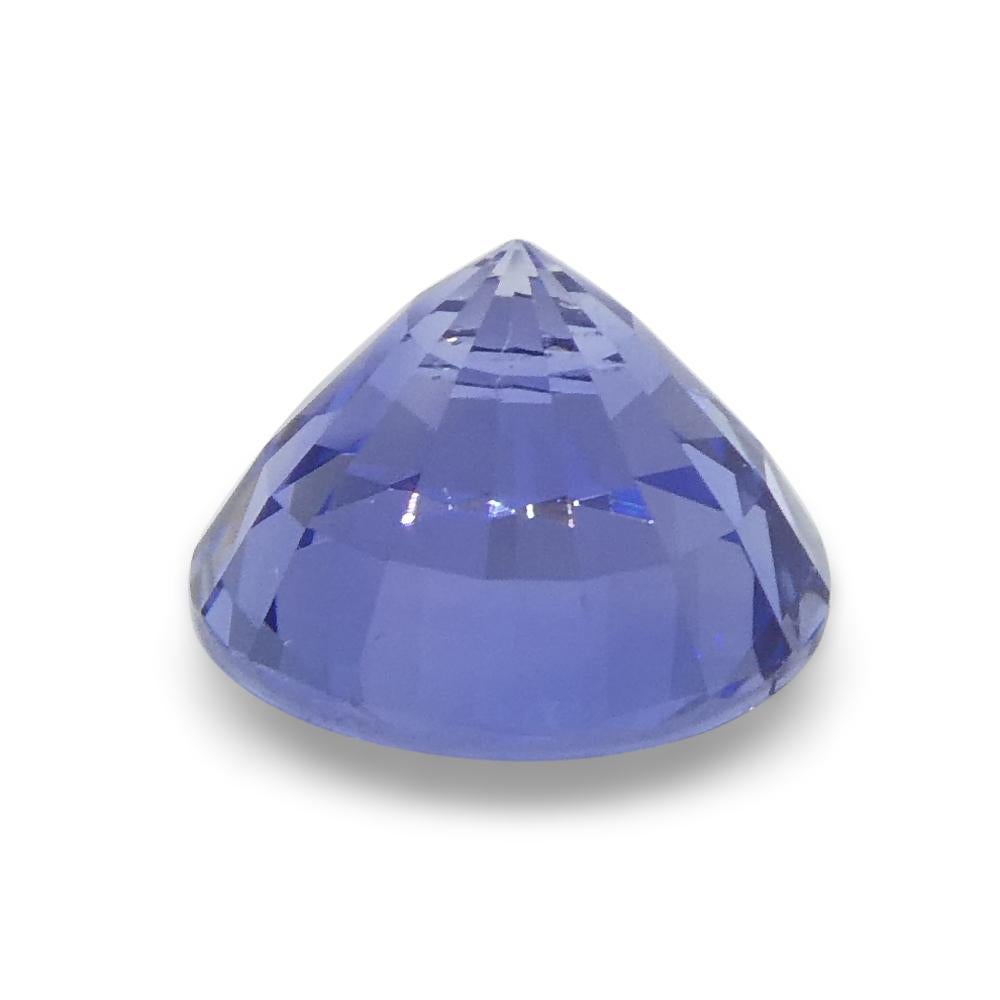 1.17ct Round Brilliant Blue Sapphire from Sri Lanka For Sale 6
