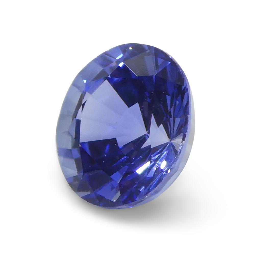 1.17ct Round Brilliant Blue Sapphire from Sri Lanka For Sale 7