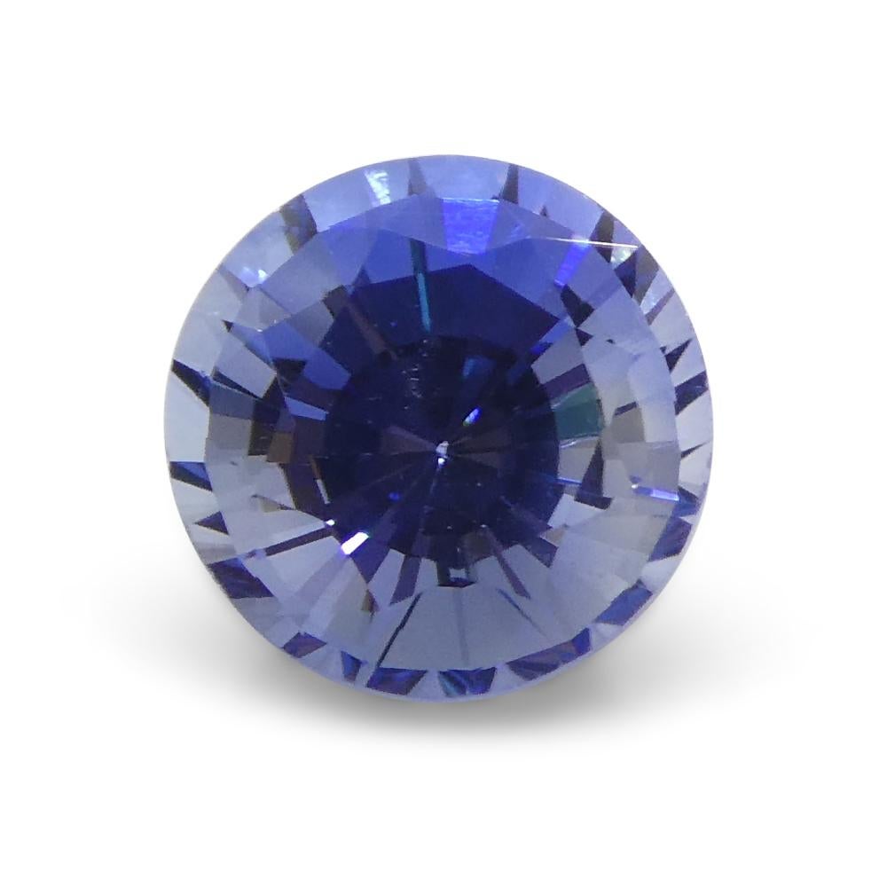1.17ct Round Brilliant Blue Sapphire from Sri Lanka For Sale 1