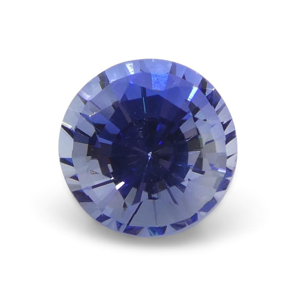 1.17ct Round Brilliant Blue Sapphire from Sri Lanka For Sale 2