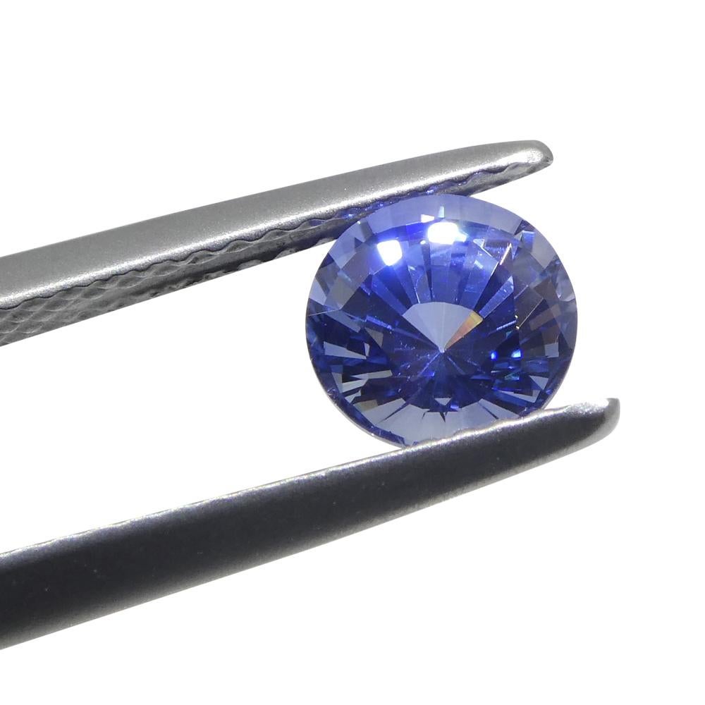 1.17ct Round Brilliant Blue Sapphire from Sri Lanka For Sale 4