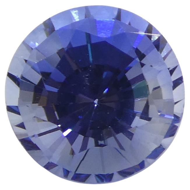1.17ct Round Brilliant Blue Sapphire from Sri Lanka For Sale