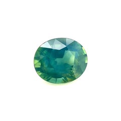 1.17Ct Sapphire Gia Certified Natural Green Blue Teal Untreated Natural Oval Gem