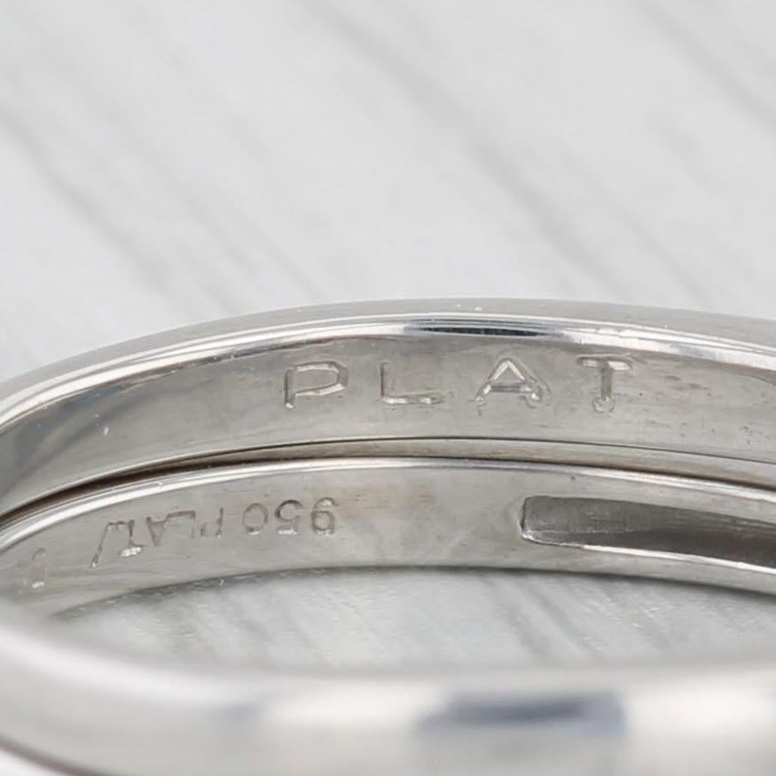 1.17ctw Round Diamond Engagement Ring Wedding Band Guard Platinum Size 7.5 GIA 2