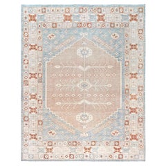 11
7"x15
Light Pink Anatolian Village Design Turkish Knot Hand Knotted Wool Rug