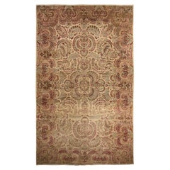 11'7"x19'3" Antiker persischer Kerman Knochen-Teppich aus weißer 100% Wolle, handgeknüpft, 1930er Jahre