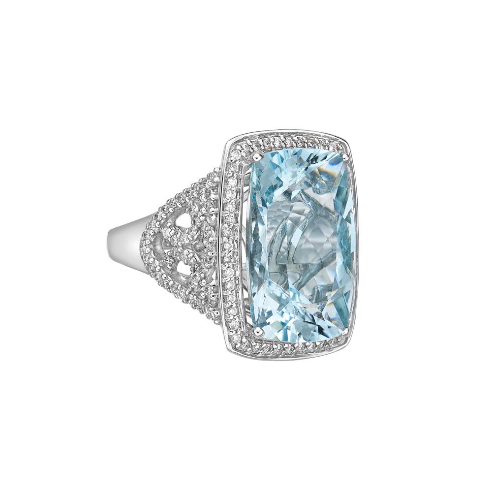 This collection features an array of aquamarines with an icy blue hue that is as cool as it gets! Accented with diamonds these rings are made in white gold and present a classic yet elegant look. 

Classic aquamarine ring in 18K white gold with