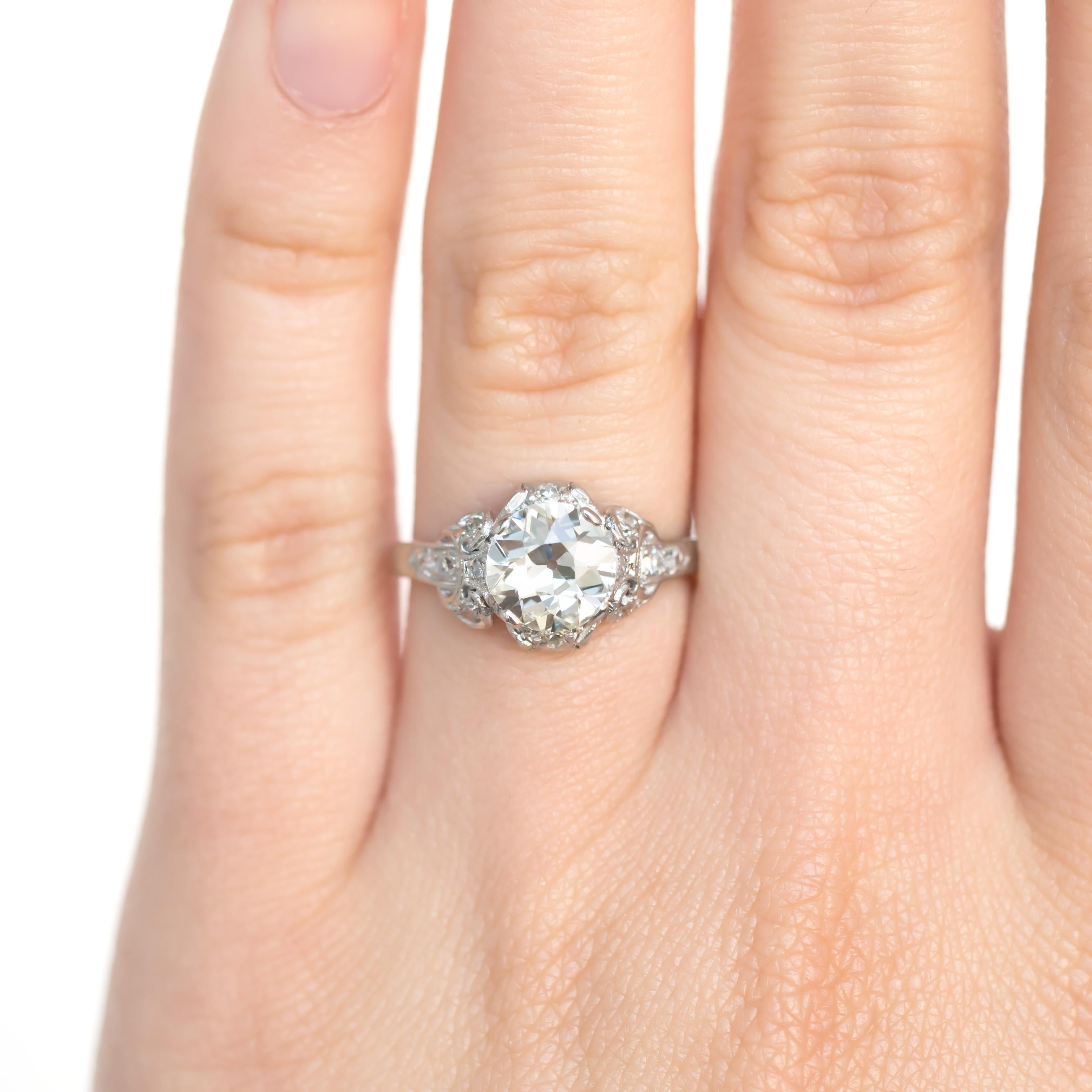 1.18 Carat Diamond Platinum Engagement Ring In Excellent Condition In Atlanta, GA