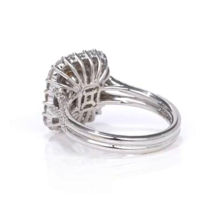Donna Anello di fidanzamento a doppio anello con diamante giallo intenso da 1,18 carati Radiant Fancy in vendita
