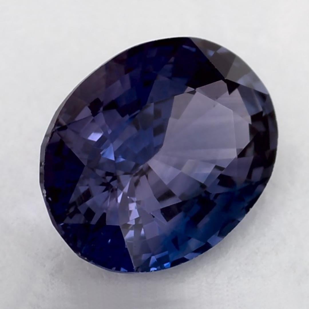 Taglio ovale 1.18 carati di zaffiro blu ovale sfuso in vendita