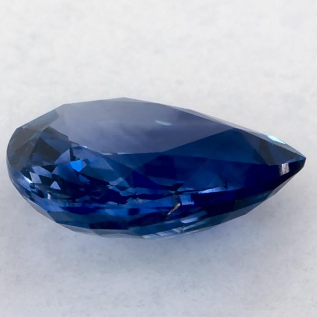 1.18 Ct Blue Sapphire Pear Loose Gemstone (pierre précieuse en vrac) Neuf - En vente à Fort Lee, NJ