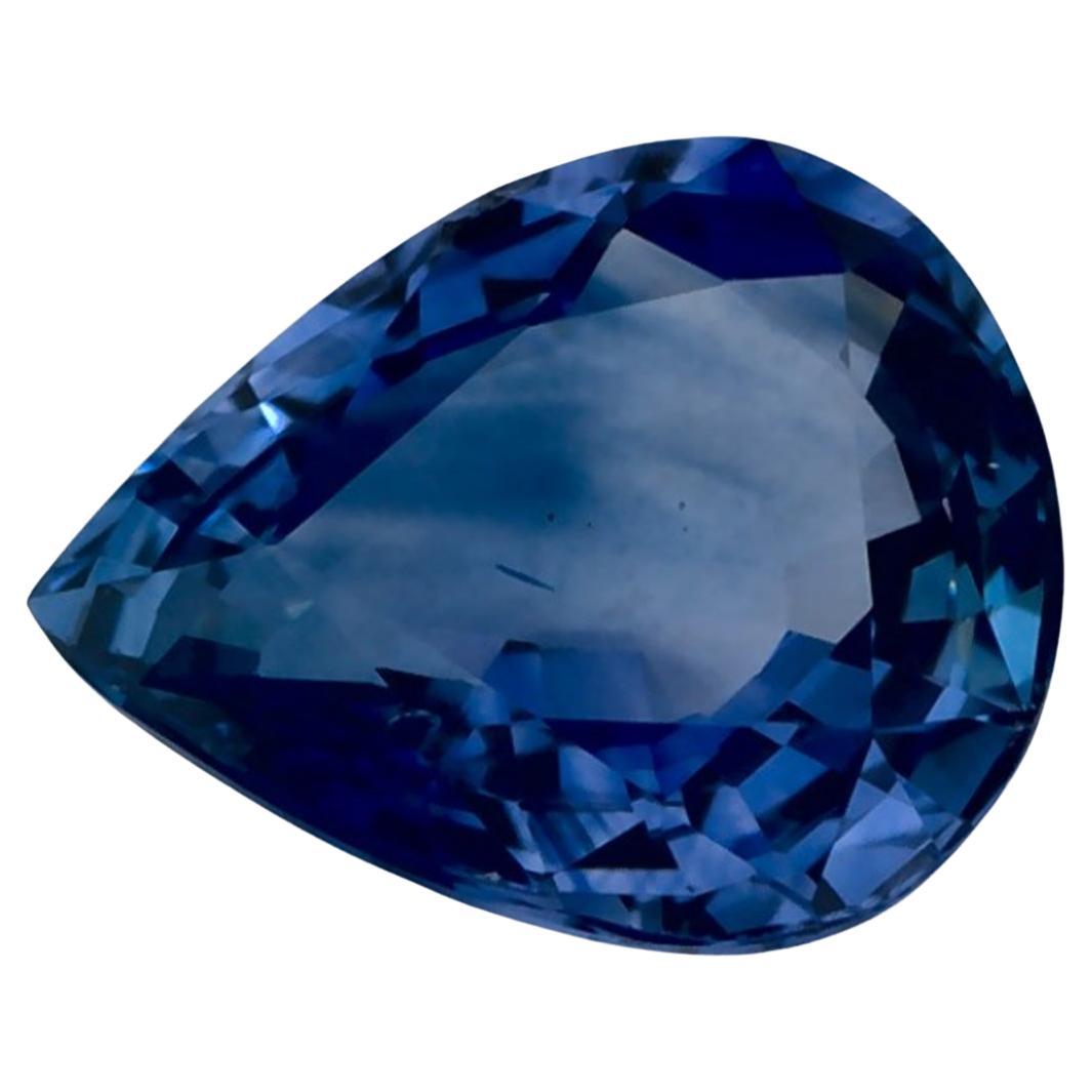 1.18 Ct Blue Sapphire Pear Loose Gemstone (pierre précieuse en vrac)