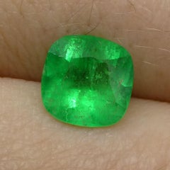 1.18 ct Cushion Emerald GIA Certified Colombian F1/Minor