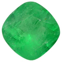 Used 1.18 ct Cushion Emerald GIA Certified Colombian F1/Minor
