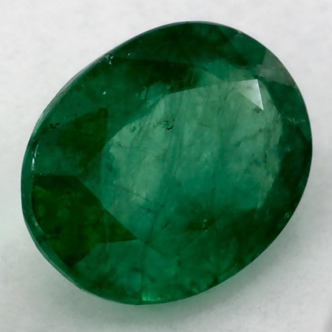 Taille ovale 1.18 Ct Emerald Oval Loose Gemstone (pierre précieuse en vrac)