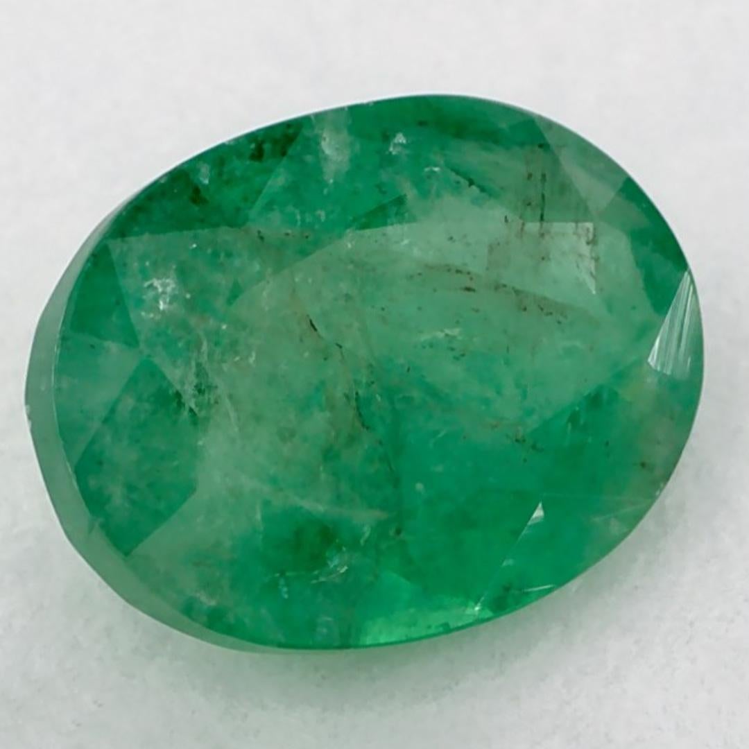Oval Cut 1.18 Ct Emerald Oval Loose Gemstone For Sale