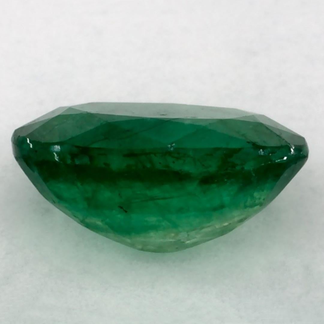 1.18 Ct Emerald Oval Loose Gemstone In New Condition For Sale In Fort Lee, NJ