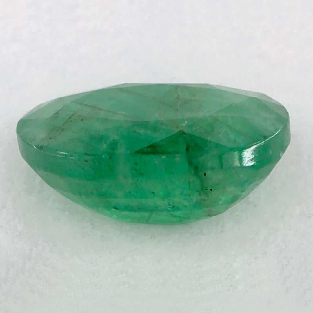 1.18 Ct Emerald Oval Loose Gemstone In New Condition For Sale In Fort Lee, NJ