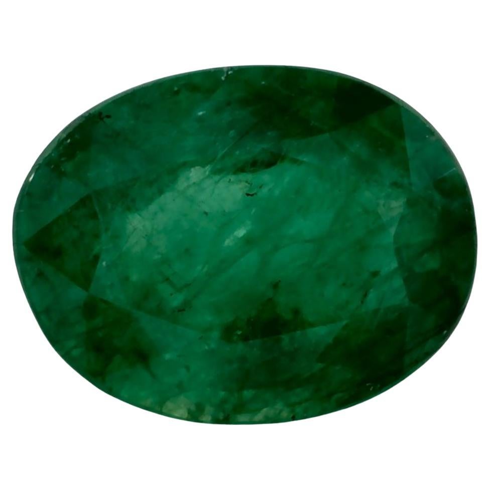 1.18 Ct Emerald Oval Loose Gemstone For Sale