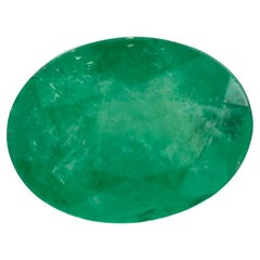 Gema suelta ovalada esmeralda de 1.18 qt