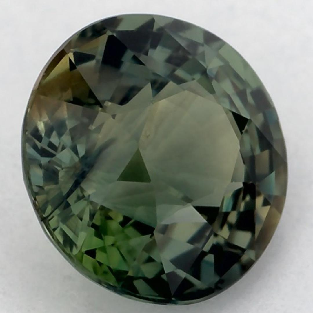 Taglio rotondo 1.18 carati di zaffiro verde rotondo sfuso in vendita